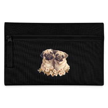 Mopspaar Mops - Federtasche - Schwarz - Vorne