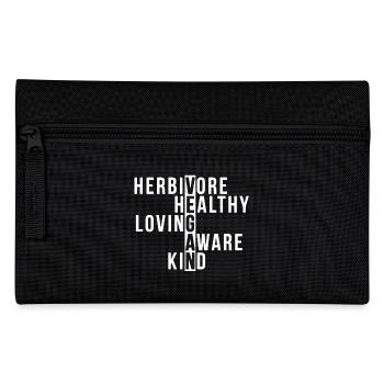 Vegan Meaning Healthy Loving - Pencil Case - black - Front