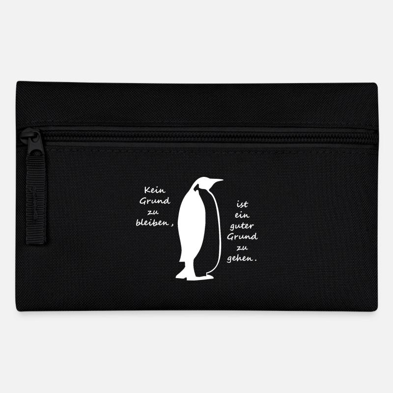 No reason to stay Penguin - Pencil Case - black