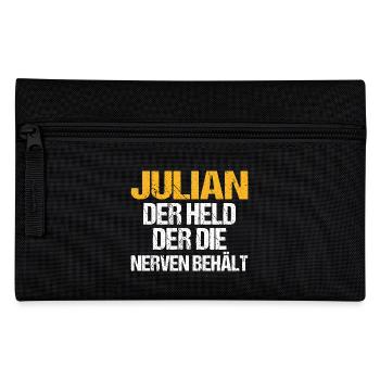 Bier Bierliebhaber Saufen Feiern Julian - Federtasche - Schwarz - Vorne