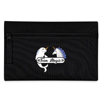 Team Magic Narwhal and Unicorn - Pencil Case - black - Front