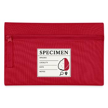 Geologische Probe Fossilien Sammler Label - Federtasche - Rot - Vorne
