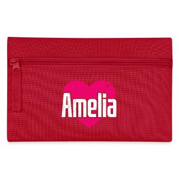 I Love Amelia Pinkes Herz Ich liebe Amelia - Federtasche - Rot - Vorne