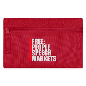Marché de la liberté d’expression Peuple Libertarian Freedom Logo - Trousse - rouge - Devant