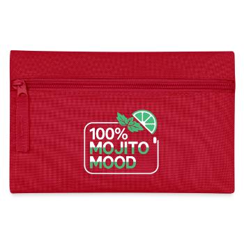  100% Mojito Mood Sommer Cocktail Party Lime Minze - Federtasche - Rot - Vorne