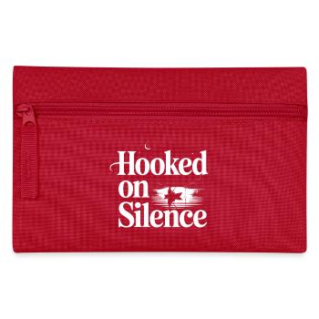 Hooked on Silence Angelmotiv - Federtasche - Rot - Vorne