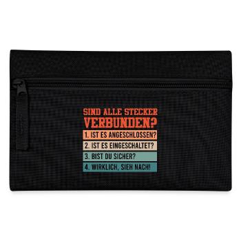 Technical Support ARE ALL PLUGS CONNECTED? - Pencil Case - black - Front
