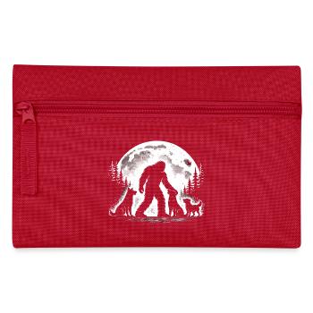 Bigfoot Dog Lover - Pencil Case - red - Front