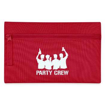 Party Crew Silhouette with Cheers - Pencil Case - red - Front