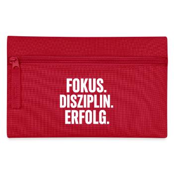 Fokus Disziplin Erfolg Motiv - Federtasche - Rot - Vorne