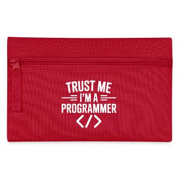 Trust Me I'm a Programmer - Pencil Case - red - Front