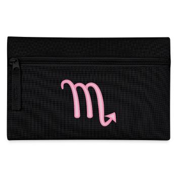 Scorpio Zodiac Sign Symbol Pastel Pink - Pencil Case - black - Front
