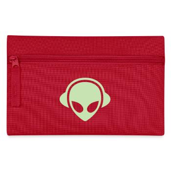 Alien headphones Glow in the dark - Pencil Case - red - Front