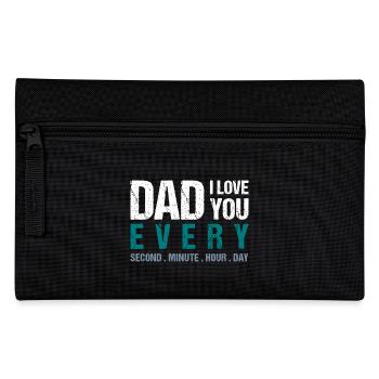 Papa, je t’aime à chaque seconde. Minute. Heure. Jour - Trousse - noir - Devant