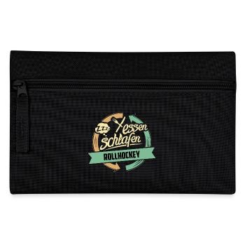 Sport Design Rollhockey RAHMENLOS Geschenk Hobby - Federtasche - Schwarz - Vorne