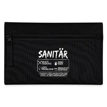 Der Sanitär - Federtasche - Schwarz - Vorne