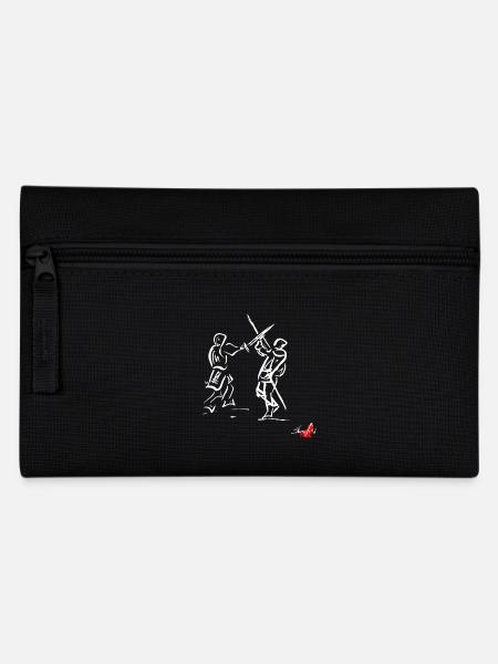 WHITE MEDIUM SPADE - Pencil Case - black