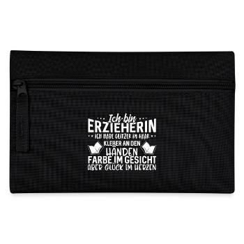 Erzieherin - Glück im Herzen - Federtasche - Schwarz - Vorne