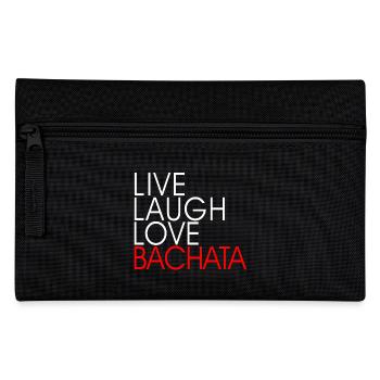 Live Laugh Love Bachata - Dance Shirt - Federtasche - Schwarz - Vorne