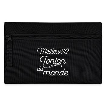 "Meilleur tonton" t-shirt humour tonton - Trousse - noir - Devant