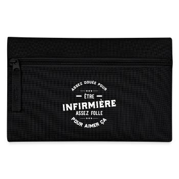 "Infirmière douée" t-shirt humour infirmière - Trousse - noir - Devant