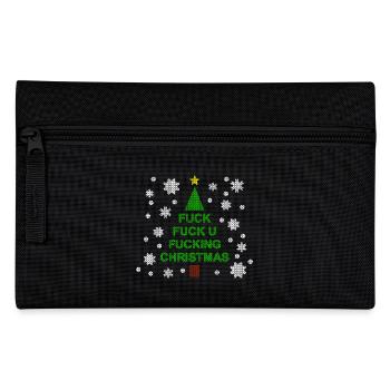 Fuck you christmas / Weihnachtsbaum / Weihnachten - Federtasche - Schwarz - Vorne