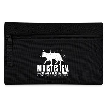 Hunde Shirt-Egal wer stirbt - Federtasche - Schwarz - Vorne