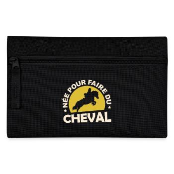Tshirt équitation - née pour faire du Cheval - Trousse - noir - Devant
