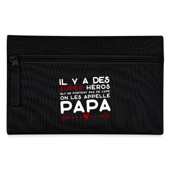 papa cadeau anniversaire original fête des pères - Trousse - noir - Devant