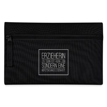 Erzieherin T-Shirt Geschenk - Federtasche - Schwarz - Vorne