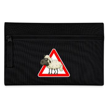 Schaf - Federtasche - Schwarz - Vorne