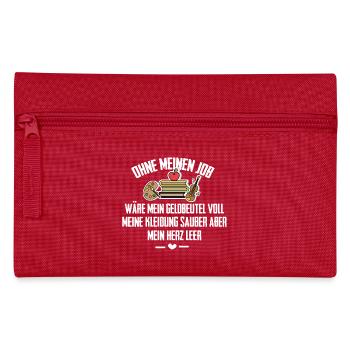 Erzieher Shirt-Geldbeutel - Federtasche - Rot - Vorne