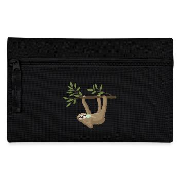 Faultier mit Eis - Federtasche - Schwarz - Vorne