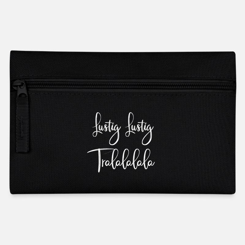Lustig Lustig Tralalalala - Federtasche - Schwarz
