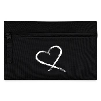 Heart Design Vector White - Pencil Case - black - Front