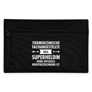 Tiermedizinische Fachangestellte - Superheldin - Federtasche - Schwarz - Vorne