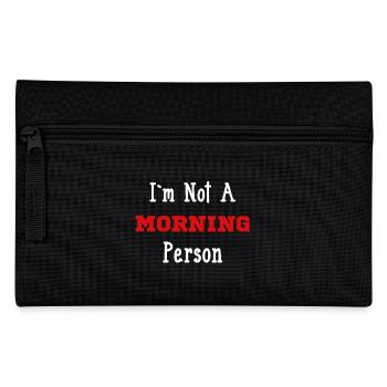 I'm not a morning person - Federtasche - Schwarz - Vorne