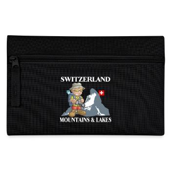 Urlaub in der Schweiz - Alpen - Federtasche - Schwarz - Vorne