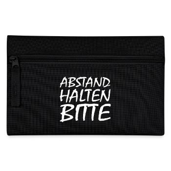 Abstand Halten - Federtasche - Schwarz - Vorne