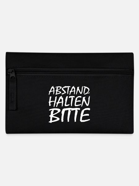 Abstand Halten - Federtasche - Schwarz
