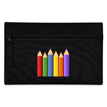 Pencil Colored Pencils Crayons Pencils Pen School - Pencil Case - black - Front