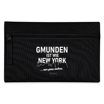 Gmunden ist wie New York - Federtasche - Schwarz - Vorne