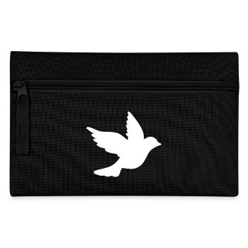Frieden taube - Federtasche - Schwarz - Vorne