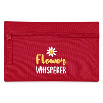 Blume Margarite Floristin - Federtasche - Rot - Vorne