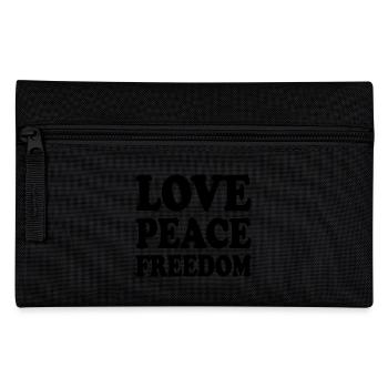 Love peace freedom - Federtasche - Schwarz - Vorne