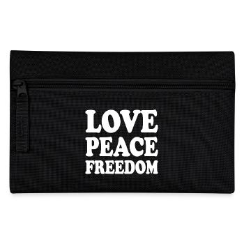 Love peace freedom - Federtasche - Schwarz - Vorne