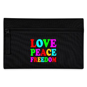 Love peace freedom - Trousse - noir - Devant