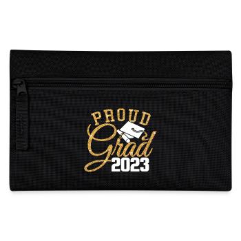 Proud Grad 2023 Graduated Student Graduation Party - Pencil Case - black - Front