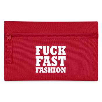Fuck fast fashion - Pencil Case - red - Front