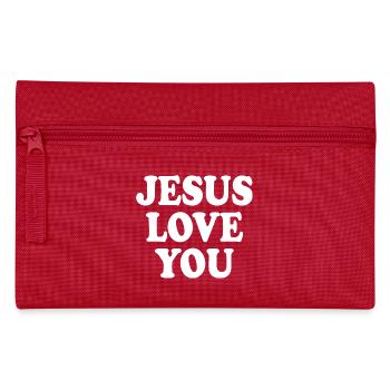 Jesus love you - Pencil Case - red - Front